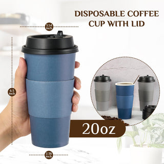 Multiple Size Blue, Gray Paper Coffee Cups Sets - Office & Cafe - LITOPAK - JOLLYCHEF
