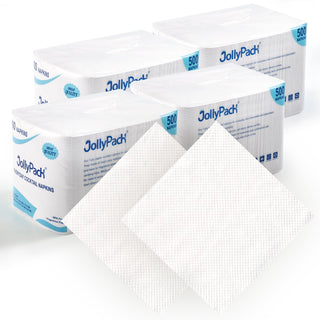 1 - Ply Solid White Paper Napkins - Restaurants & Weddings - JOLLYPACK - JOLLYCHEF