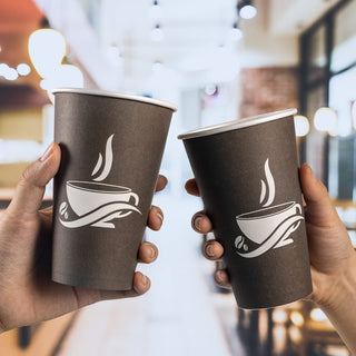 Multiple Sizes Coffee Patterns Brown Paper Coffee Cups - Party & Coffee - LITOPAK - JOLLYCHEF