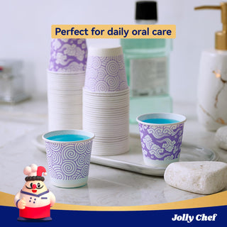 3oz Purple Cloud Pattern Paper Dessert Cups - Party & Picnic - Jolly Chef - JOLLYCHEF