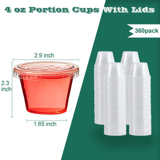 Multiple Sizes PET Plastic Portion Cups with Lids - Tasting Cup & snacks cups - Lilymicky - JOLLYCHEF