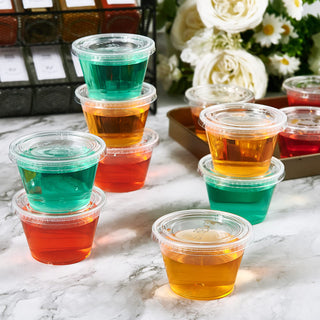 Multiple Sizes PET Plastic Portion Cups with Lids - Tasting Cup & snacks cups - Lilymicky - JOLLYCHEF