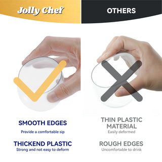 12oz /16oz Clear PET Stemless Plastic Wine Glasses - Wedding & Parties - Jolly Chef - JOLLYCHEF