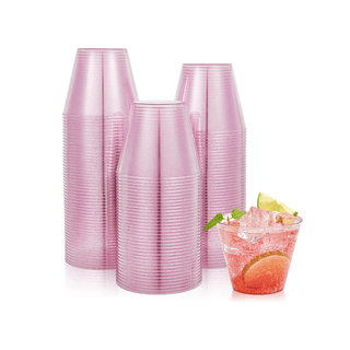 9oz Purple Glitter Wide Mouth PS Plastic Dessert Cups - Party & Wedding - Jolly Chef - JOLLYCHEF