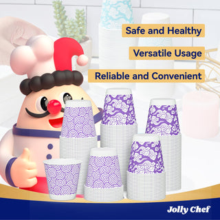 3oz Purple Cloud Pattern Paper Dessert Cups - Party & Picnic - Jolly Chef - JOLLYCHEF