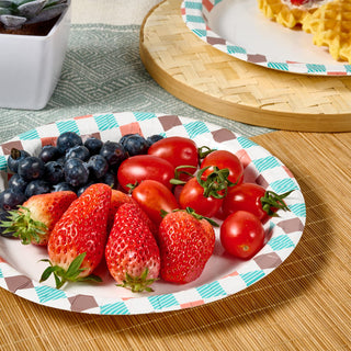 8.375in/ 10in Multicolor Square Paper Plates - Parties & Weddings - FOCUSLINE - JOLLYCHEF