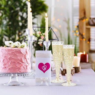 4.5oz Gold Glitter PS Plastic Dessert Cup - Plastic Champagne Flutes & Wedding - Jolly Chef - JOLLYCHEF