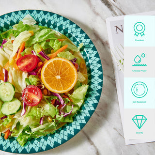 8.375in Green and Black Pattern paper plates - Dinner Parties & Themed Events - JOLLY PARTY - JOLLYCHEF