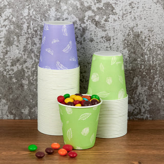 5oz Purple & Green Versatile Paper Dessert Cups - Party & Home Use - LITOPAK - JOLLYCHEF