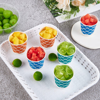 3oz Multicolor Floral Shape Bathroom Cups - Mouthwash & Parties - JOLLYPACK - JOLLYCHEF