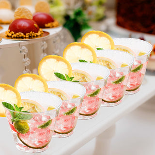 9oz Silver Glitter Wide Mouth PS Plastic Dessert Cups - Party & Wedding - FOCUSLINE - JOLLYCHEF