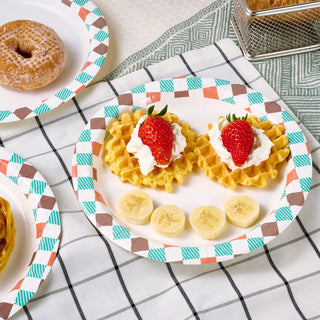 8.375in/ 10in Multicolor Square Paper Plates - Parties & Weddings - FOCUSLINE - JOLLYCHEF