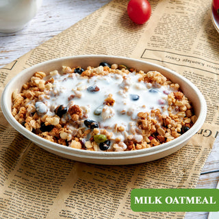 26oz Natural Round Eco - Friendly Compostable Bowls - Party & Picnic Use - Vplus - JOLLYCHEF