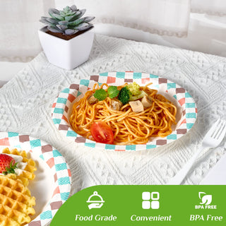 8.375in/ 10in Multicolor Square Paper Plates - Parties & Weddings - FOCUSLINE - JOLLYCHEF