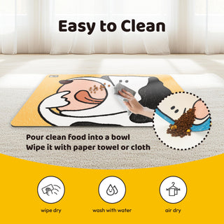 Artist - Designed Absorbent Non - Slip Pet Feeding Mat - Waterproof & Easy Clean Dog Food Mat - Home & Travel - Miyoky - JOLLYCHEF