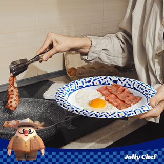 8.5/10 Inch Blue Geometric Heavy Duty Disposable Paper Plates – Parties & Catering - Jolly Chef - JOLLYCHEF