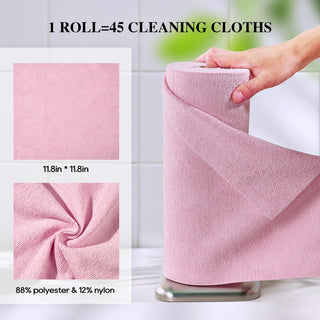 12inx12in Pink Tear Away Perforated Microfiber Cleaning Cloth - Kitchen & Car Cleaning - honova - JOLLYCHEF