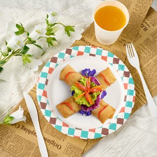 8.375in/ 10in Multicolor Square Paper Plates - Parties & Weddings - FOCUSLINE - JOLLYCHEF