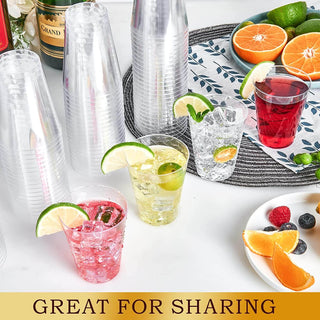 Multiple Sizes Clear Dessert Tumbler Heavy Duty PS Plastic Cups - Party & Wedding - Jolly Chef - JOLLYCHEF