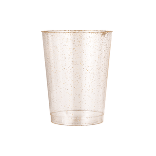 12oz/ 14oz Gold Glitter Plastic Beer Cups - Party & Wedding - Jolly Chef - JOLLYCHEF
