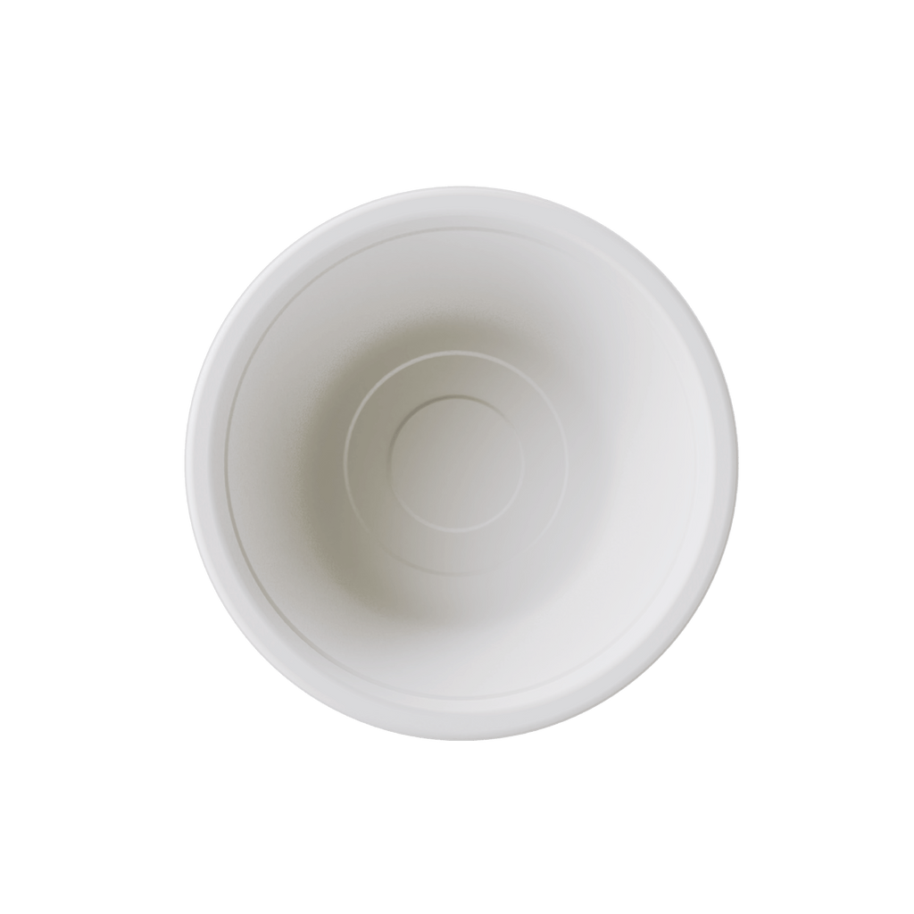 Grab 16 oz Heavy Duty White Compostable Disposable Dog Bowls