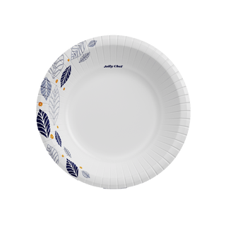 8in /10in Leaf Pattern Paper Plates - BBQ & Party - Jolly Chef - JOLLYCHEF
