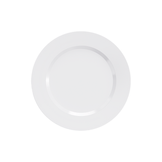10in White Round Elegant Durable white plastic plates - Dinner & Wedding - Jolly Chef - JOLLYCHEF