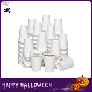 Multiple Sizes White Paper Cups - Coffee & Parties - Jolly Chef - JOLLYCHEF