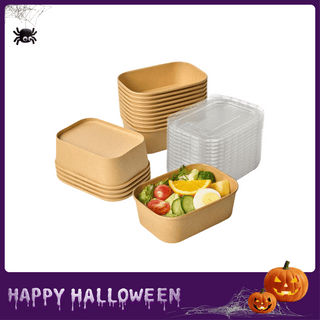 Brown Microwavable Round Kraft Paper Soup Containers with Clear Lids - Hot Soup & Storing Food - JOLLY CHEF - JOLLYCHEF