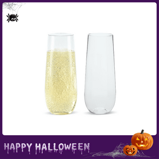 9oz Clear PET Plastic Stemless Champagne Flutes - Wedding & Parties - Jolly Chef - JOLLYCHEF