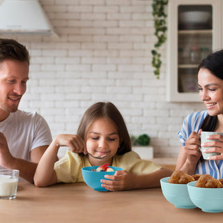 26oz Multicolor Round Lightweight & BPA - Free Wheat Straw Cereal Bowl - Breakfast & Outdoor Use - Luckore - JOLLYCHEF