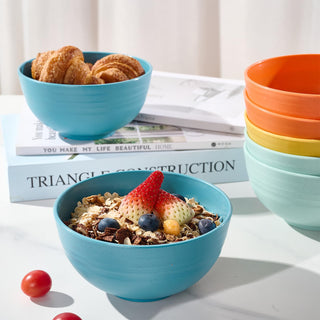 26oz Multicolor Round Lightweight & BPA - Free Wheat Straw Cereal Bowl - Breakfast & Outdoor Use - Luckore - JOLLYCHEF