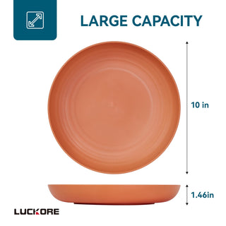 9in /10in Multicolor Wheat Straw Plates - Serving Meals & Salads - Jolly Choice - JOLLYCHEF