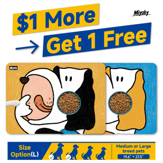 Artist - Designed Absorbent Non - Slip Pet Feeding Mat - Waterproof & Easy Clean Dog Food Mat - Home & Travel - Miyoky - JOLLYCHEF