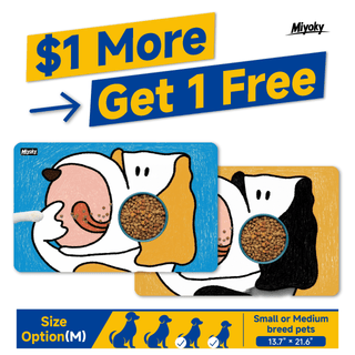 Artist - Designed Absorbent Non - Slip Pet Feeding Mat - Waterproof & Easy Clean Dog Food Mat - Home & Travel - Miyoky - JOLLYCHEF