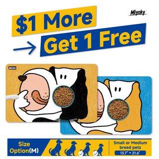Artist - Designed Absorbent Non - Slip Pet Feeding Mat - Waterproof & Easy Clean Dog Food Mat - Home & Travel - Miyoky - JOLLYCHEF