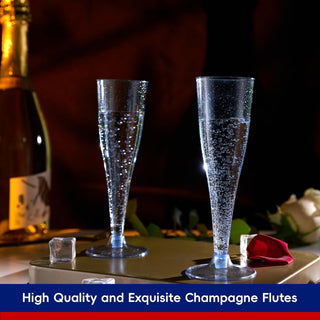 4.5oz Blue Glitter PS Plastic Dessert Cup - Plastic Champagne Flutes & Wedding - Jolly Chef - JOLLYCHEF