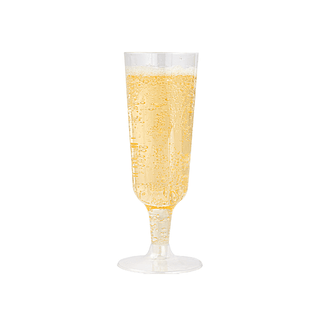 5oz Clear Easy Grip PS Plastic Dessert Cups - Plastic Champagne Flutes - Wedding & Parties - Jolly Chef - JOLLYCHEF