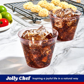 9oz Purple Glitter Wide Mouth PS Plastic Dessert Cups - Party & Wedding - Jolly Chef - JOLLYCHEF