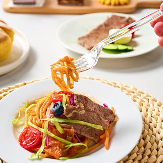 「Jolly Choice」240 Count Clear Plastic Silverware, 80 Forks, Knives and Spoons Each, BPA - Free, Heavy Duty Disposable Cutlery Set - JOLLYCHEF