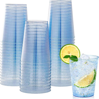 10oz Blue Standard PS Plastic Glitter Cups - Party & Wedding - Jolly Chef - JOLLYCHEF