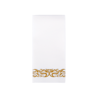 White and Gold Pattern Linen - Feel Disposable Hand Towels - Weddings & Kitchens – Jolly Chef - JOLLYCHEF