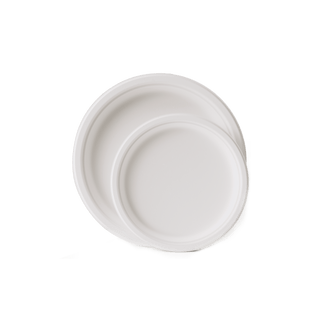 White Round Compostable Plate Set - Party & Wedding - Jolly Chef - JOLLYCHEF