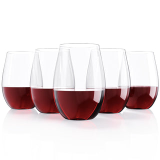 12oz /16oz Clear PET Stemless Plastic Wine Glasses - Wedding & Parties - Jolly Chef - JOLLYCHEF