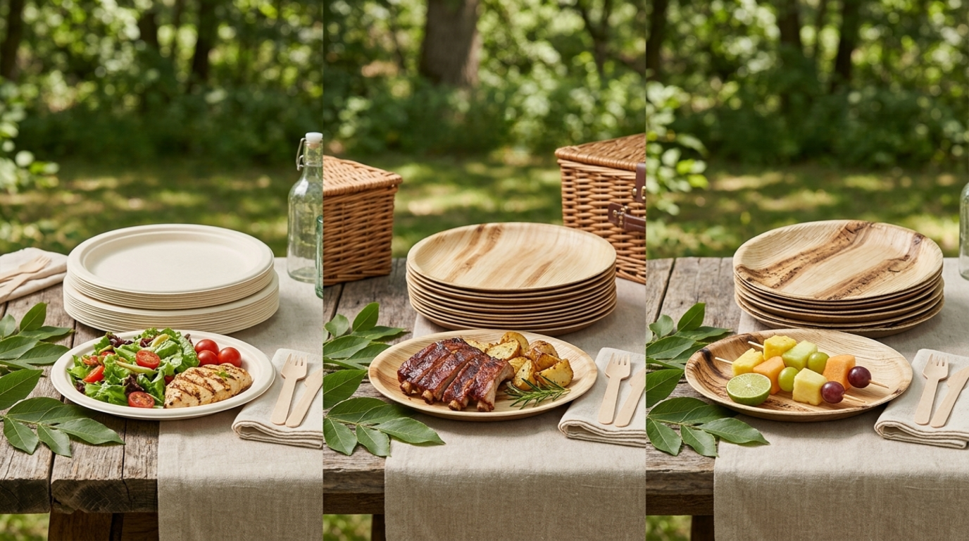 Sugarcane vs. Bamboo vs. Palm Leaf Plates: Which Eco-Friendly Tableware is Best?