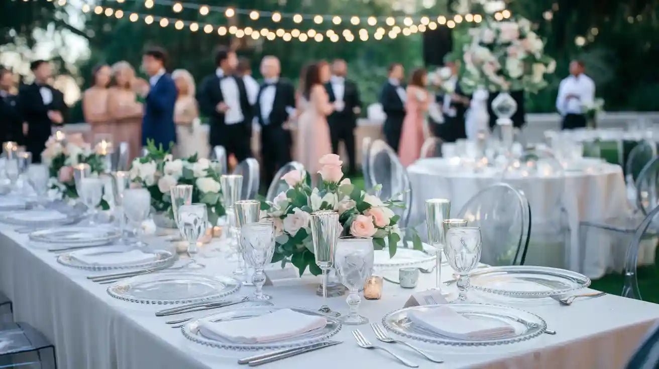 Can Clear Disposable Plates Elevate Your Wedding Reception - JOLLYCHEF