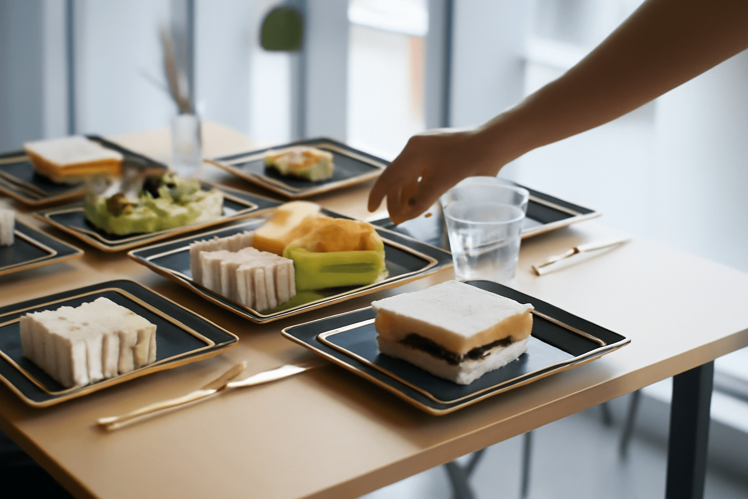Square Plastic Plates for Everyday Use - JOLLYCHEF