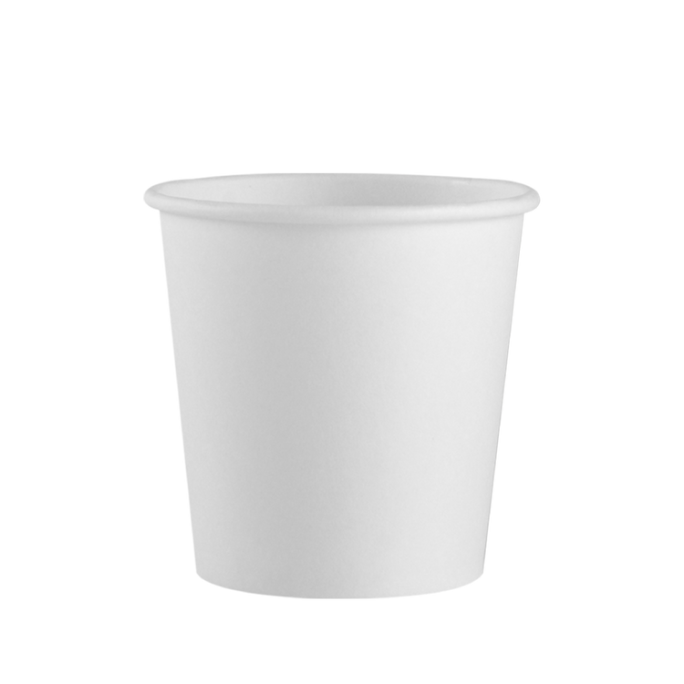 Jolly Chef Paper Cups Collection Main Image describing a single classic white paper cup.