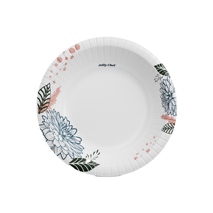 Jolly Chef Bowls Collection Main Image showing a single flower pattern paper bowl.