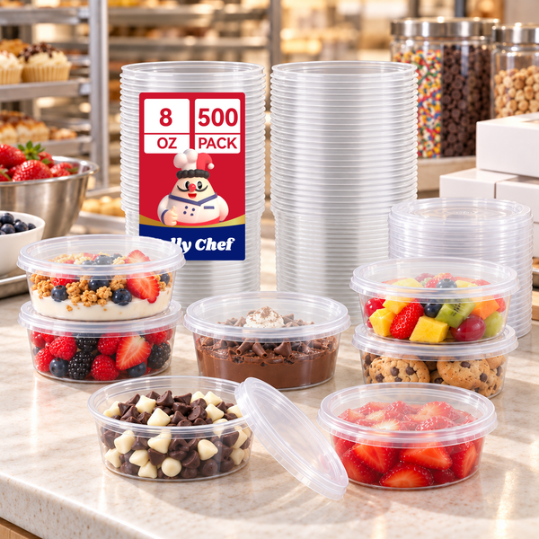 Bulk Food Containers with Lids | Plastic Bowls for Soups, Salads | BPA-Free | Restaurant Supply
